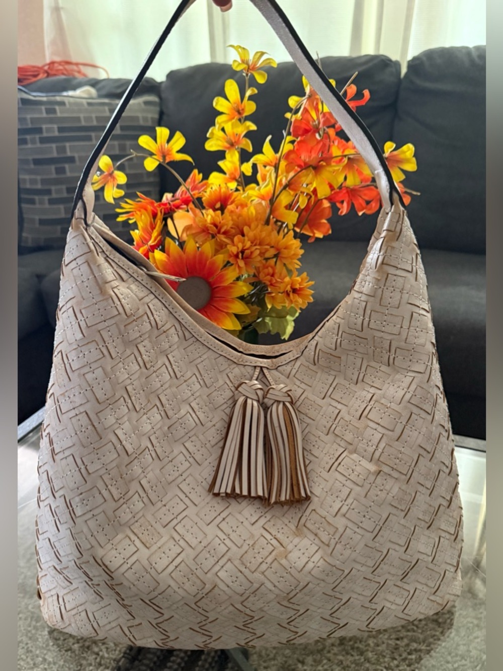Patricia Nash Marcellina Hobo Bag Braided Stitch Collection